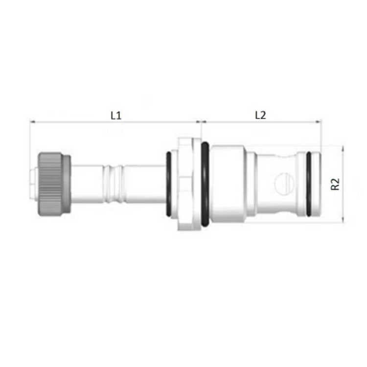 2/2 hydraulik ventil med backventil NC 3/8" BSP, 24V – bild 5