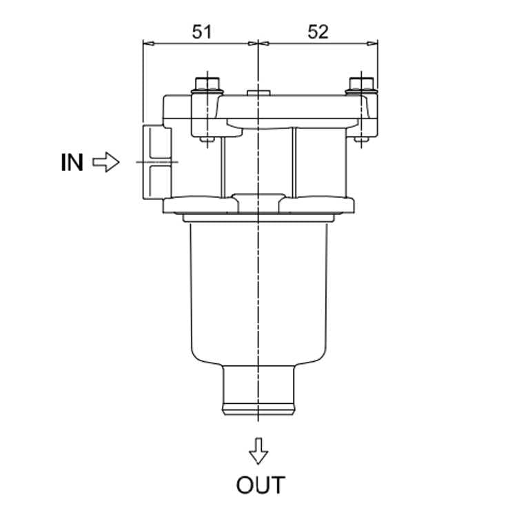 Hydraultank returfilter 1/2" BSP, 10µ, 24 L/min – bild 2