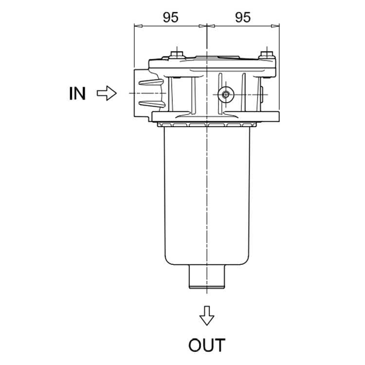 Hydraultank returfilter 1 1/4" BSP, 60µ, 450 L/min – bild 2