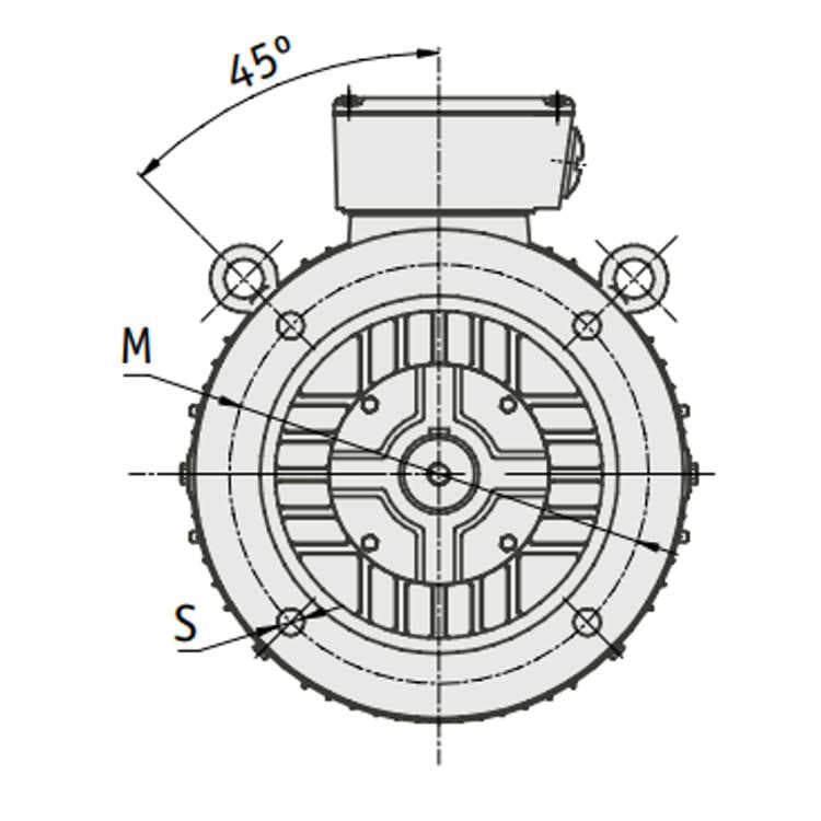 IE3 Elmotor 11 kW, 230/400 Volt Fot-/flänsmontering B3-B5, 1500 varv/min – bild 5