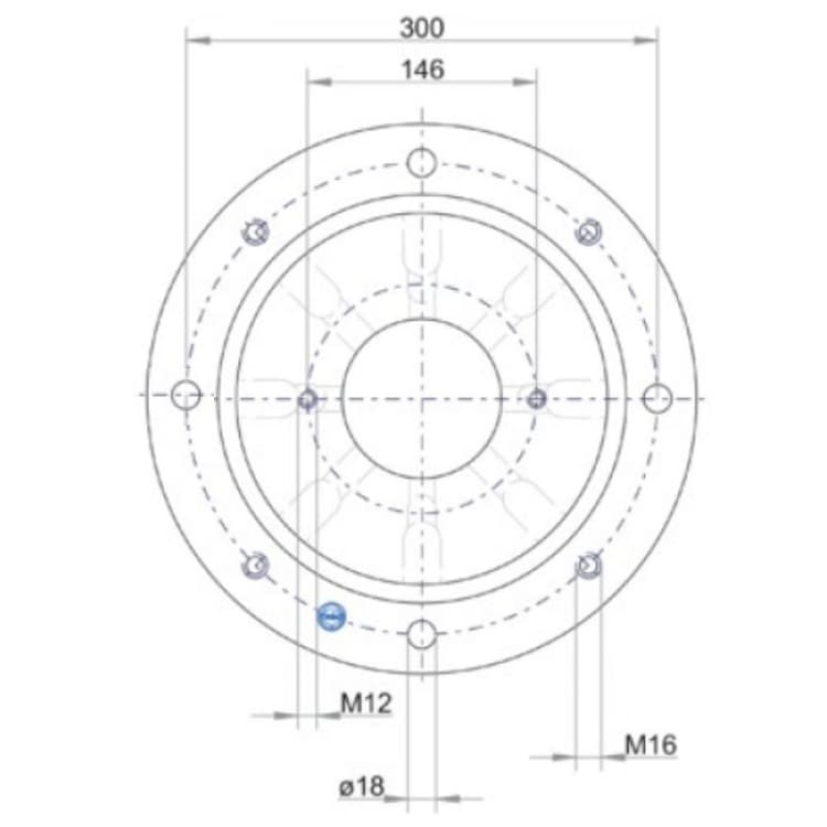 Lanterna LKJ SAE-B, Fläns 350 mm – bild 3