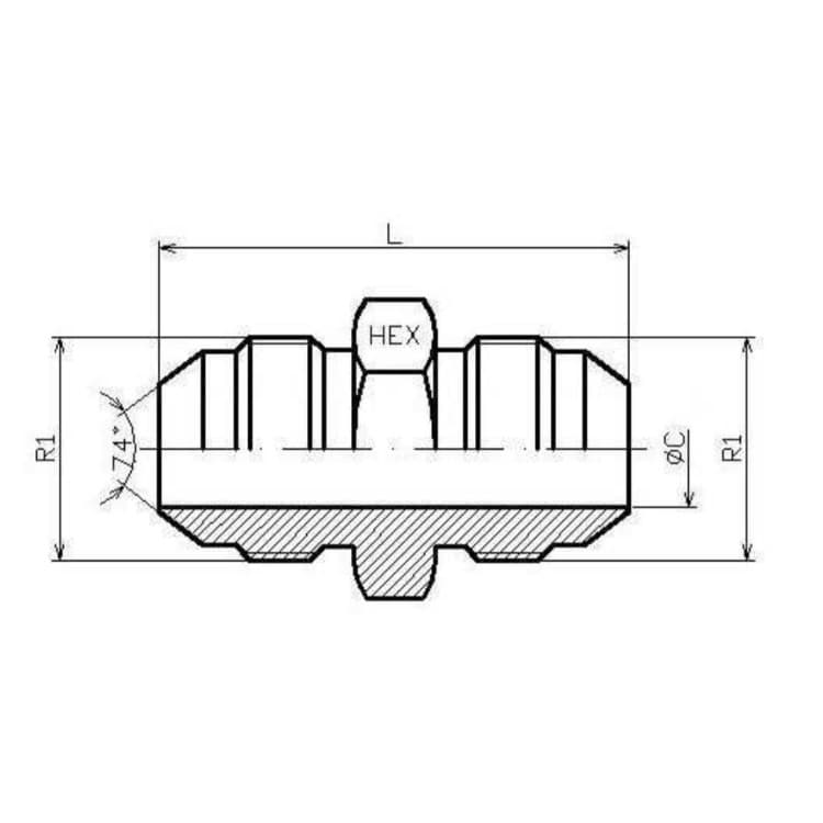 Rak koppling JIC 9/16" 18h UNF – bild 2