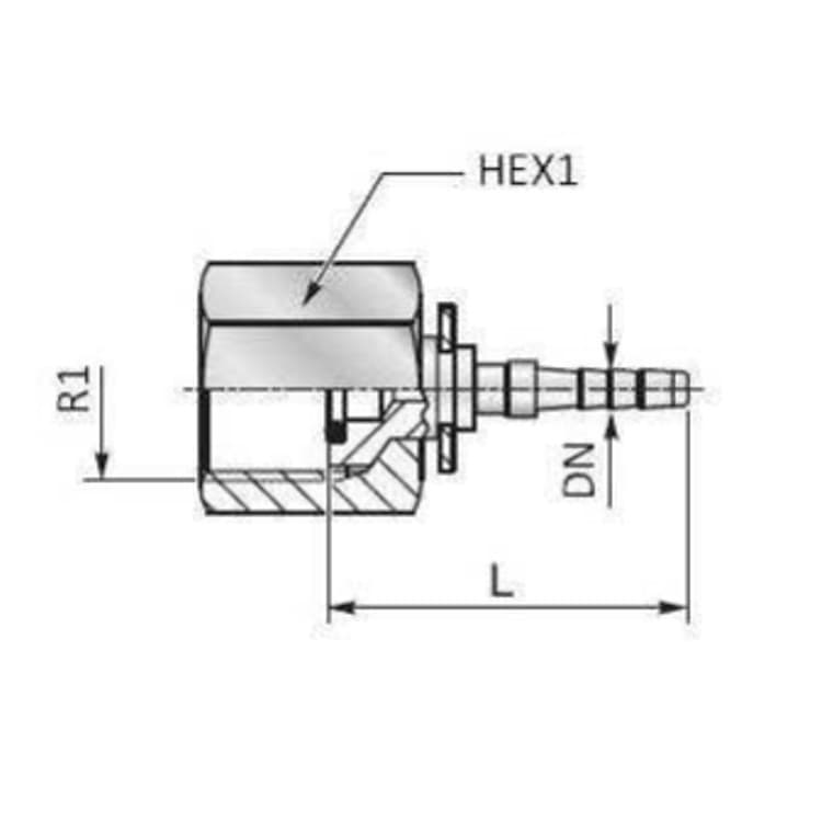 1/4" BSP hona manometeranslutning – bild 2
