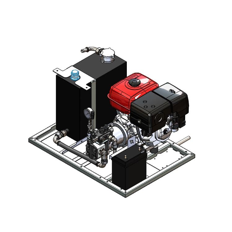 Hydraulaggregat / powerpack med Honda GX390 bensinmotor – bild 7
