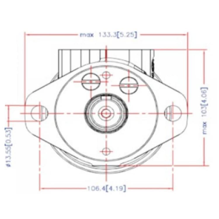 Danfoss OMR 100 cc hydraulmotor 25 mm axel – bild 4