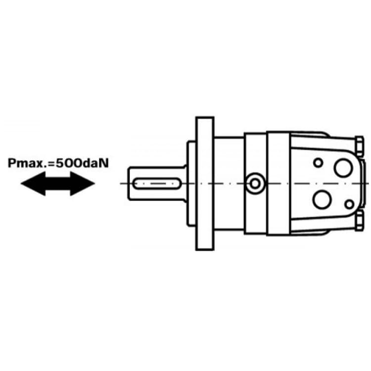 Danfoss OMS 125 cc hydraulmotor 32 mm axel – bild 5