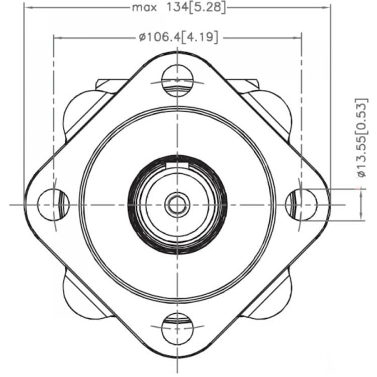 Danfoss OMS 160 cc hydraulmotor 32 mm axel – bild 4