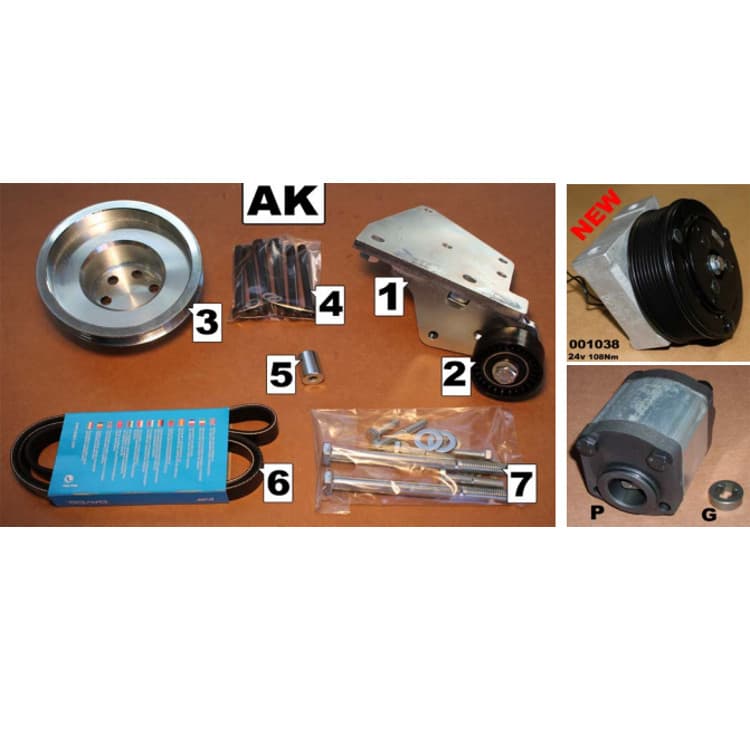 PTO för D-Max Pick-Up 2.5 och 3.0 TD E4-E5-E5+ / årsmodell 2007 - 2016 / utan luftkonditionering (absorptionspump med hög effekt) – bild 5