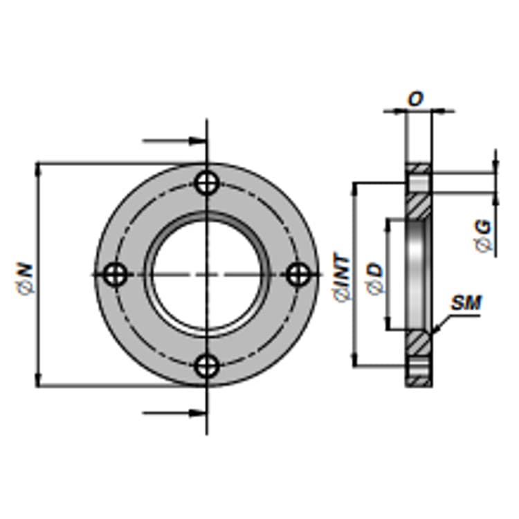 HMF frontfläns för cylinder med borrning Ø40 mm – bild 2