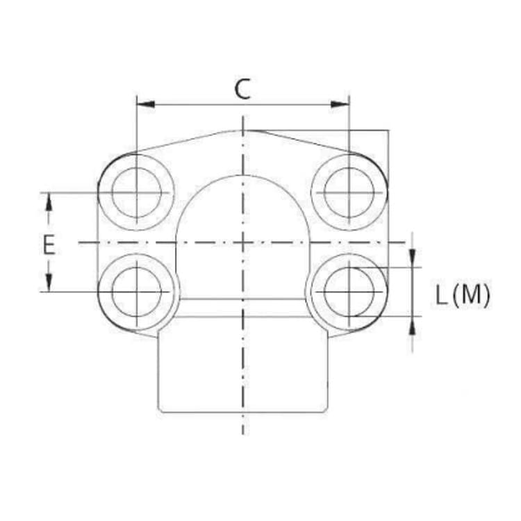 SAE 90° gängfläns (hona) 1" BSP, 1 tum, 6000 PSI – bild 3