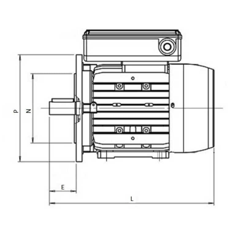 0,55kW, 230V, elmotor med förinstallerad 1cc kugghjulspump 1,5 l/min – bild 3
