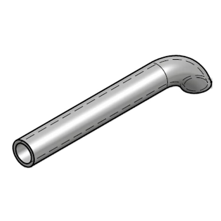 Svetsbart hydraulrör för cylinder med rördiameter 12 mm och längd 600 mm