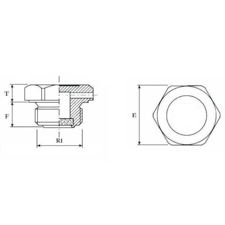 Avluftningsventil 3/8" BSP för hydraulik cylinder – bild 2