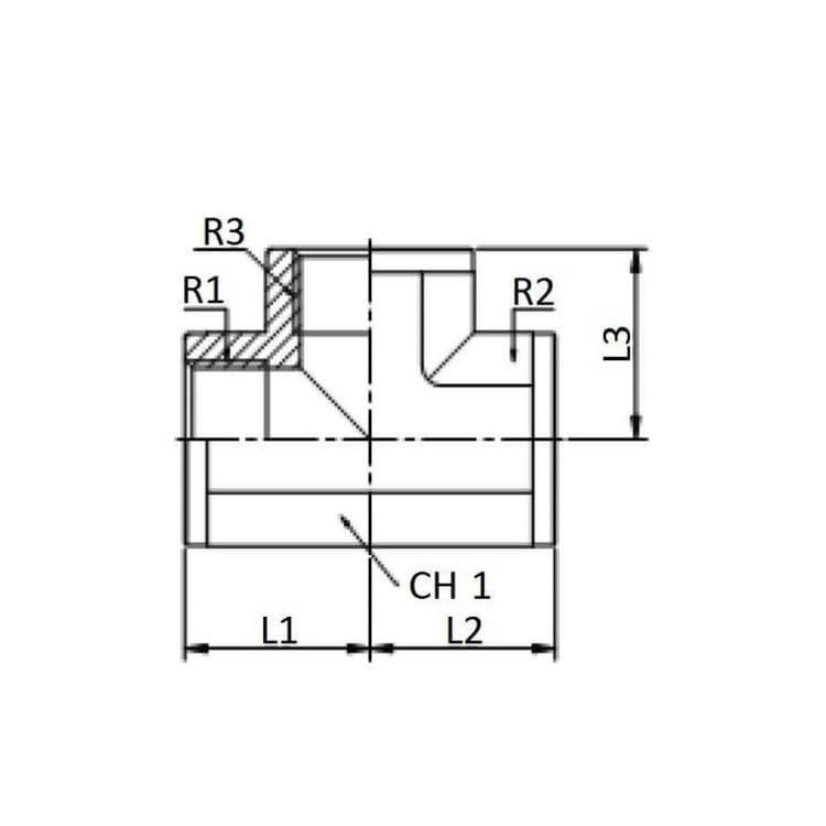 T-koppling 1/2" BSP hona – bild 2