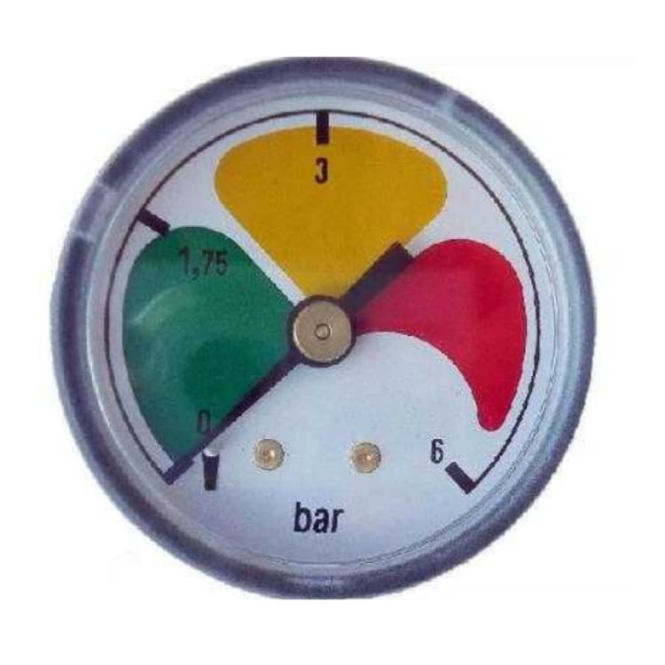 Smutsindikator med bakanslutning 0-6 bar 1/8'' BSP