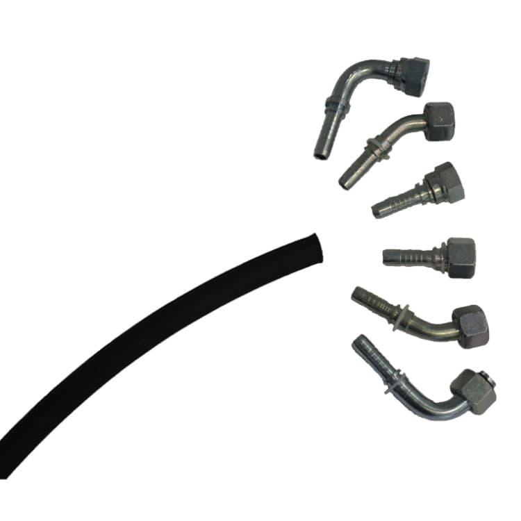 1/4” hydraulslang (400 bar) pressad efter mått