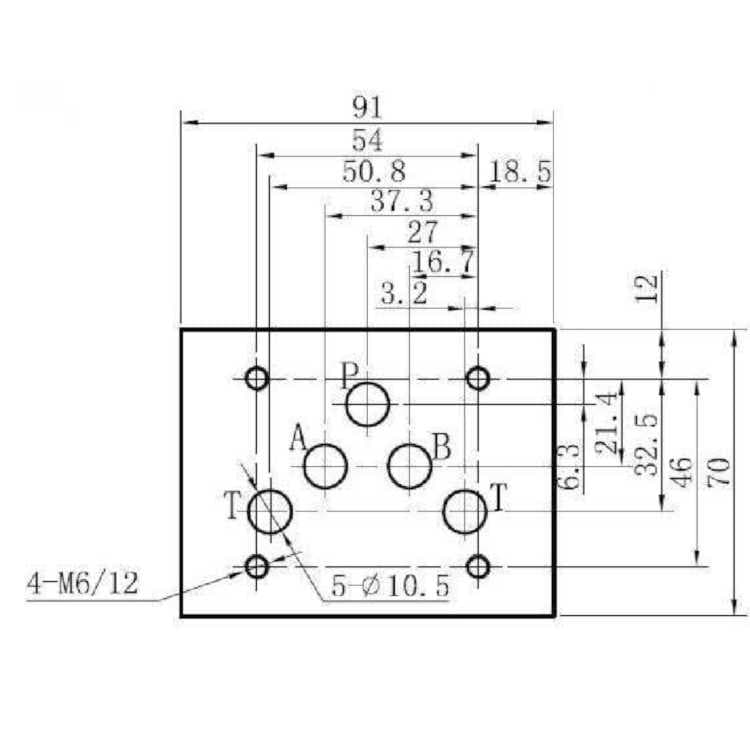 NG10 24V Cetop Elektrisk 4/3 riktningsventil, ABPT Stängd – bild 3