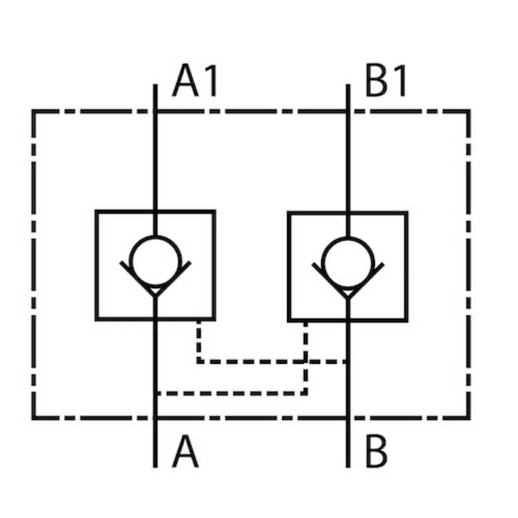 NG10 hydraulisk tryckstyrd backventil A och B – bild 2