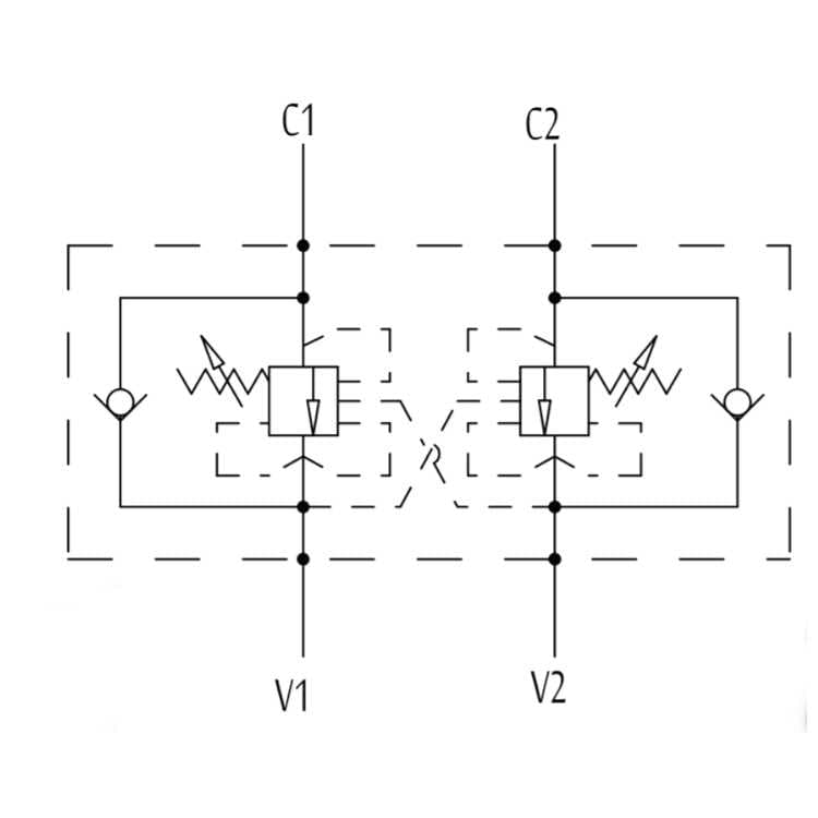 Dubbelverkande balanseringsventil closed center intern styrtryck VBCD 1/2" DE-A CC – bild 2