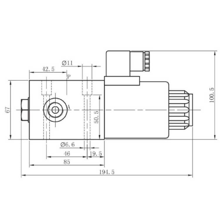 Trevägsventil 1/2" BSP 24V – bild 3