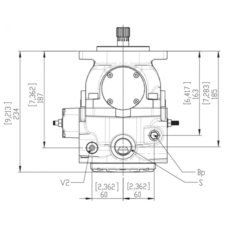 Axialkolvpump för sluten krets - hydraulisk proportionell reglering utan återkoppling 46L/min – bild 11