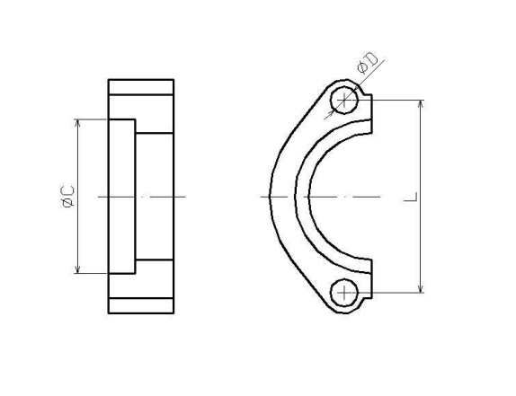 SAE flänshalvor sats 1" 1/4 - 3000 PSI – bild 2