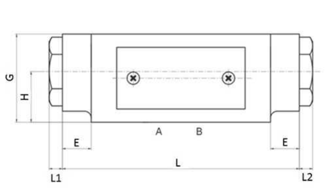 NG6 mellanblock med backventil i port A + B – bild 2