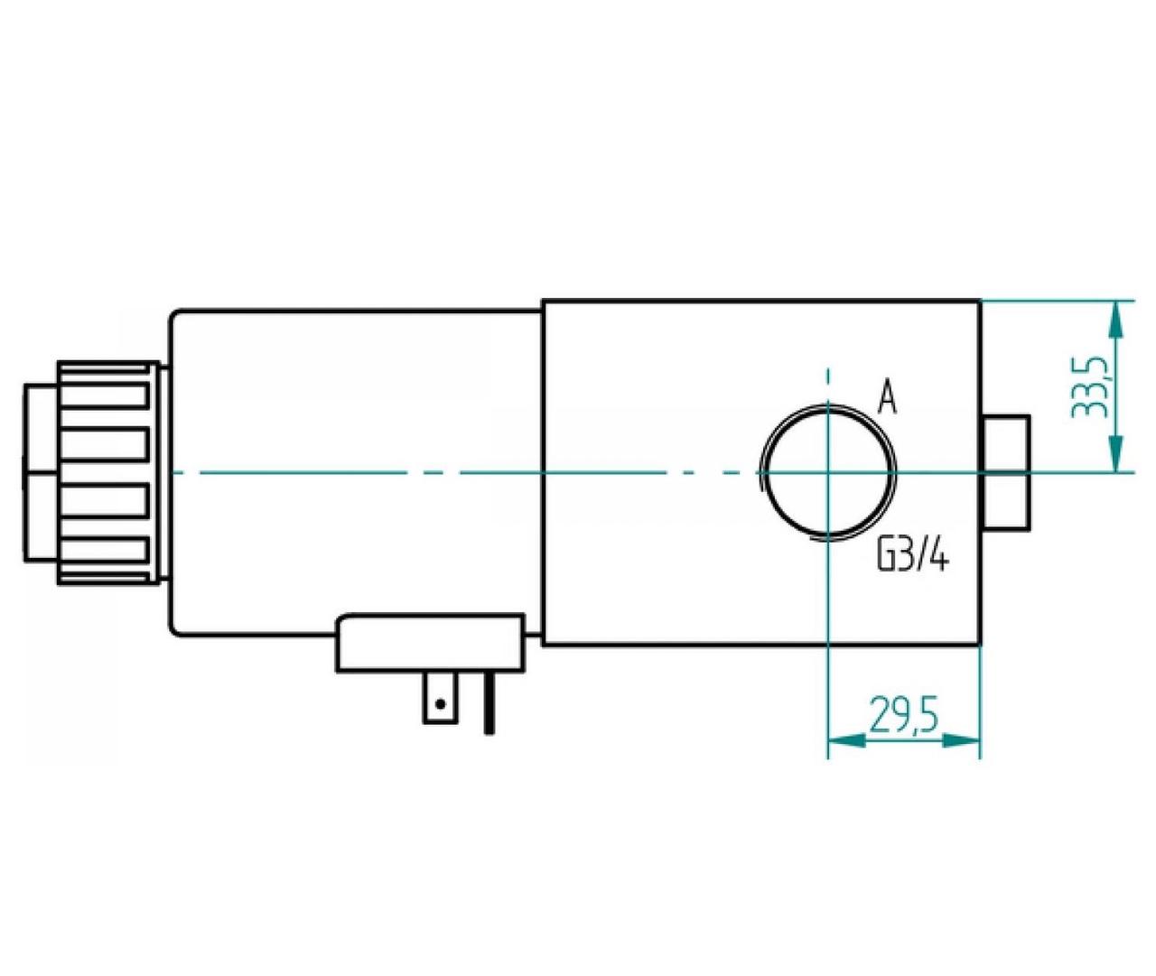 3-vägs riktningsventil 3/4 BSP 100 l/min 12VDC – bild 4