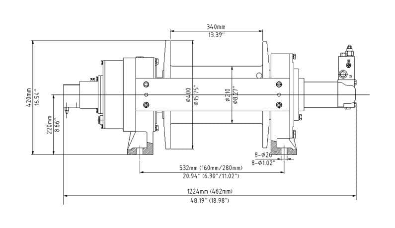 Hydraulisk dragvinsch 20 ton – bild 2
