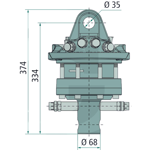 Rotator 6 ton med Ø68 mm axel – bild 2