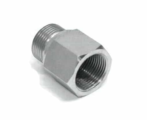 Rostfri adapter 1" - 3/4" BSP hane-hona