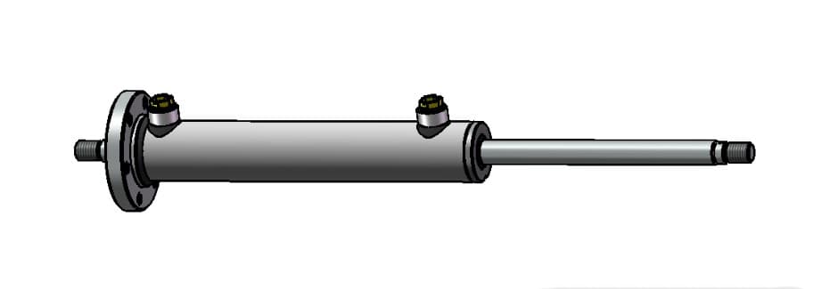Cylinder dubbel kolvstång 40x20x200 med fästfläns