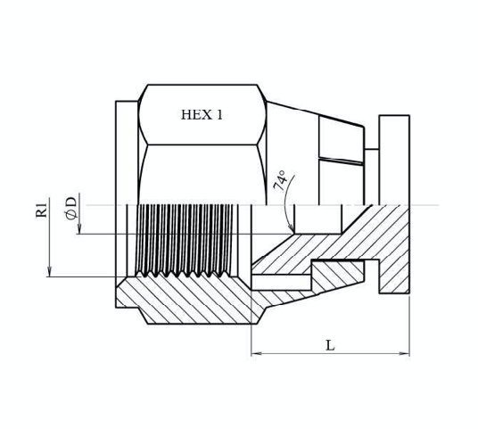 Skyddslock JIC 9/16" 18h UNF hona – bild 2
