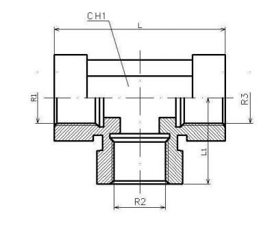 Rostfri T-koppling 1" BSP hona – bild 2