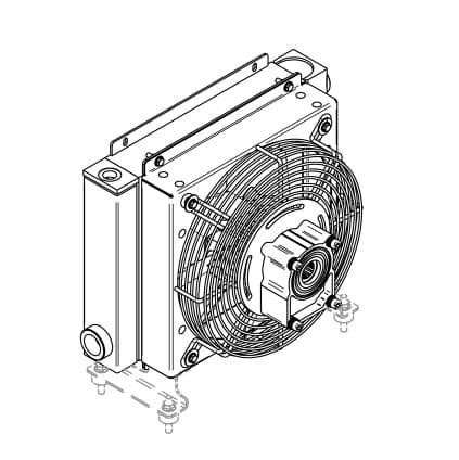 Oesse hydraulisk oljekylare 16 kW gr.2 hydraulmotor 1" BSP – bild 2