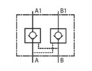 NG6 hydraulisk tryckstyrd backventil A och B – bild 3
