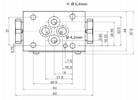 NG6 hydraulisk tryckstyrd backventil A och B – bild 4