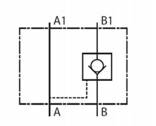 NG6 hydraulisk tryckstyrd backventil i B – bild 3