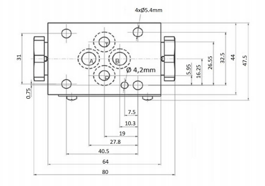 NG6 hydraulisk tryckstyrd backventil i B – bild 4