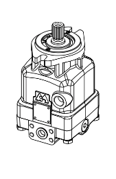 Axialkolvmotor 22cc - 37 kW - 25mm axel – bild 3