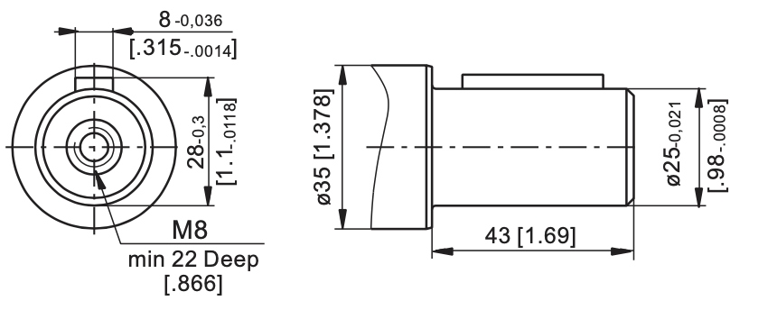 PL250C 250cc hydraulmotor 25mm axel – bild 3