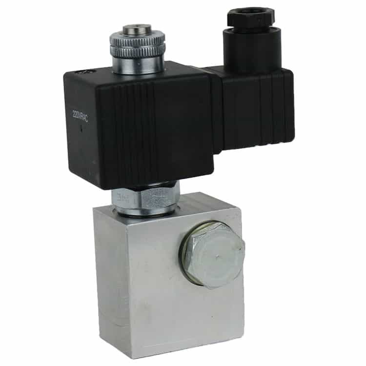 2/2 hydraulventil med banjo NC 3/8" BSP 24V
