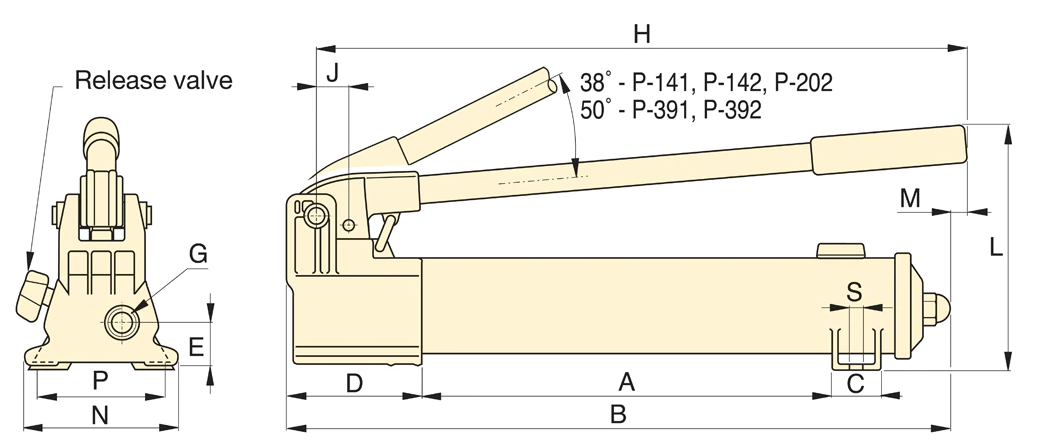Enerpac tvåstegs handpump 700 bar – bild 3