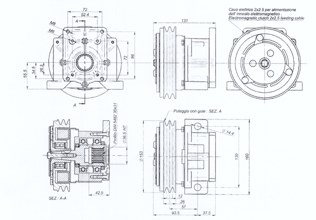 Elektromagnetisk koppling 12V - 10 daNm – bild 2