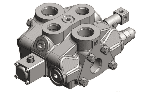 Handmanövrerad 4/3 riktningsventil 1" BSP 240 l/min