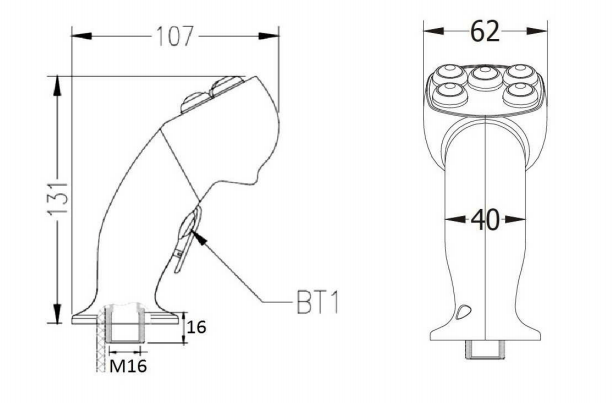 3 knappar ergonomisk joystick med omkopplare – bild 3
