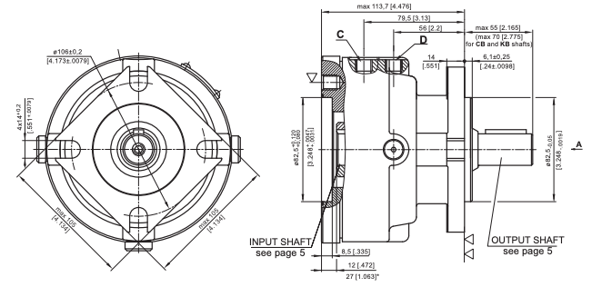 Hydraulisk skivbroms för orbitalmotor typ: MP, MR och MS – bild 5