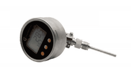 Digital termometer med vinkelanslutning 1/2" BSP