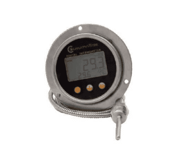 Kapillär digital inbyggnadstermometer med bakanslutning 1/2" BSP