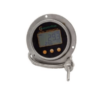 Kapillär digital inbyggnadstermometer med bakanslutning 1/2" BSP